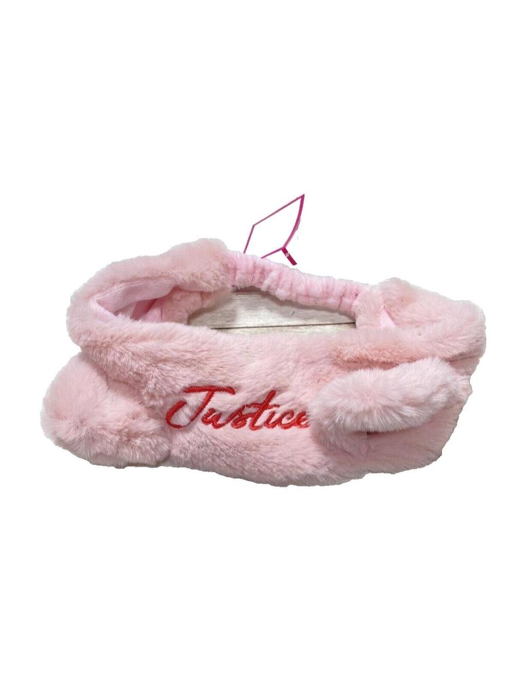 Justice Girls Headband Pink Makeup Hair Sleep Accessory Stretchy Soft New